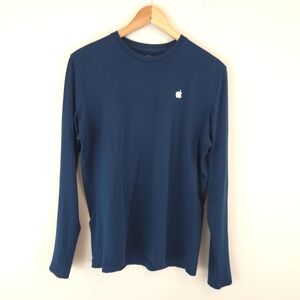 Apple Retail Store Employee Teal Long Sleeve Crewneck T-Shirt